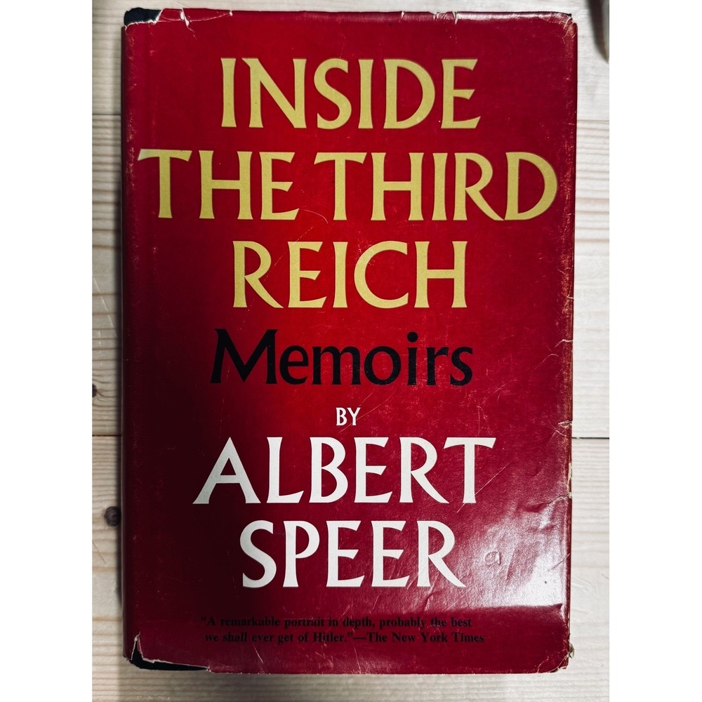 Inside the Third Reich Memoirs Albert Speer 1970 First Printing Hardcover DJ
